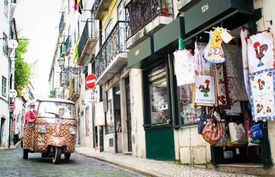 A little curvy street of Lisbon.