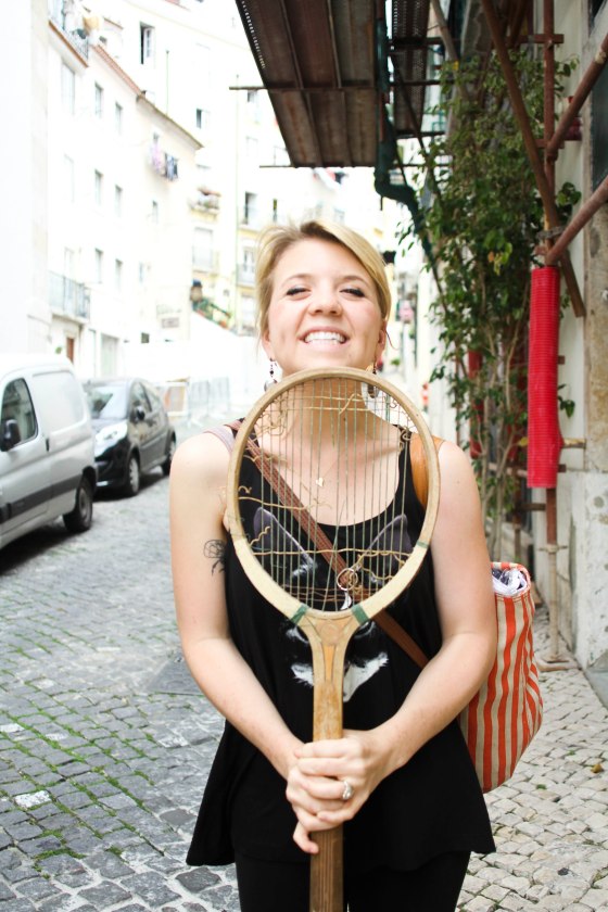 Me and my  Lisbon tennis racket :) 